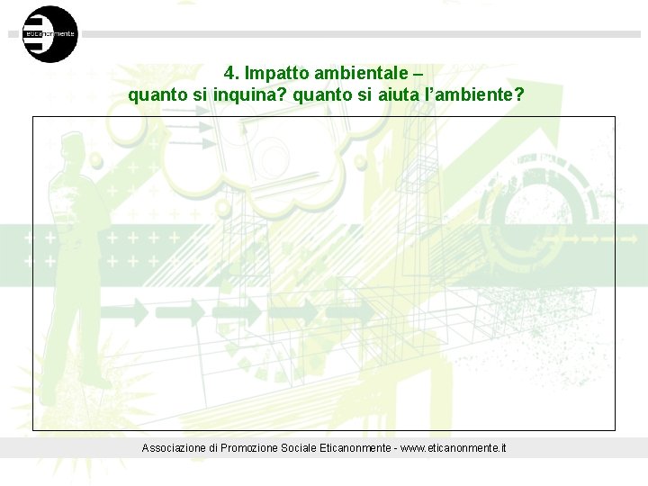 4. Impatto ambientale – quanto si inquina? quanto si aiuta l’ambiente? Associazione di Promozione