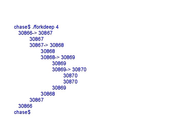 chase$. /forkdeep 4 30866 -> 30867 -> 30868 -> 30869 -> 30870 30869 30868