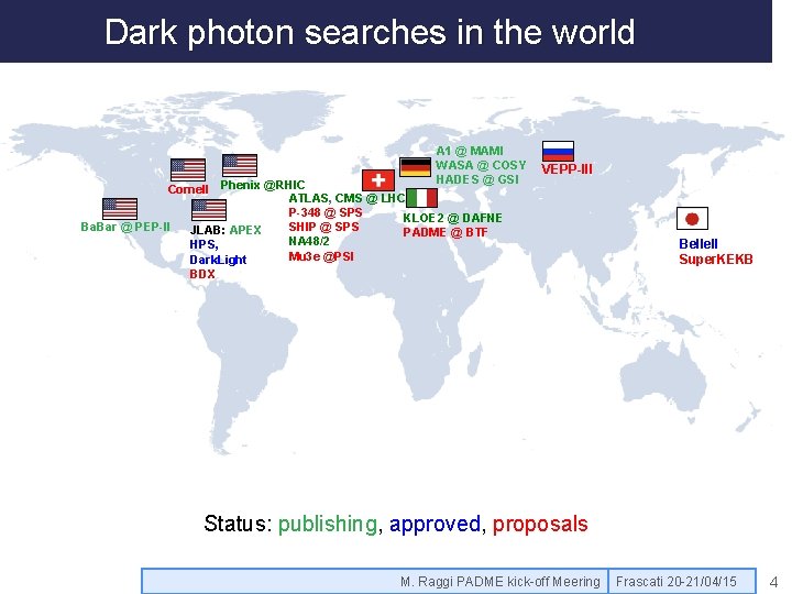 Dark photon searches in the world A 1 @ MAMI WASA @ COSY HADES