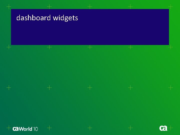 dashboard widgets 