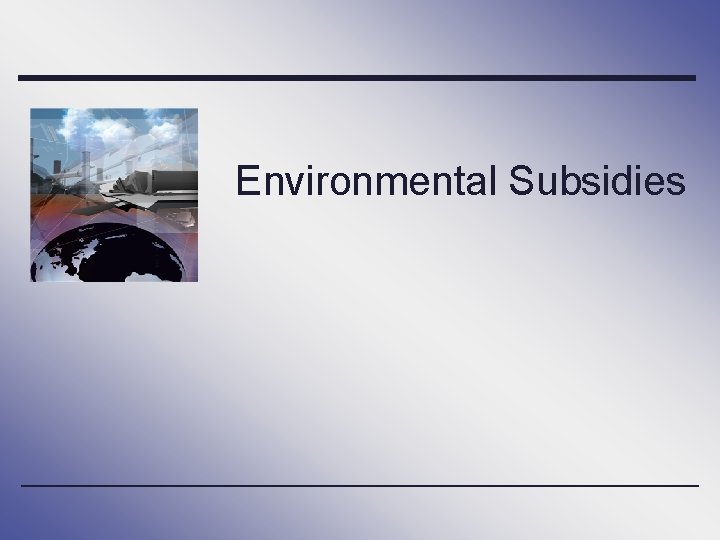 Environmental Subsidies 