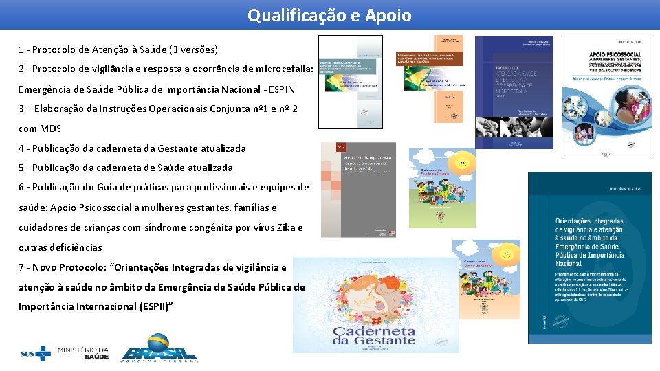 Qualificação e Apoio 1 - Protocolo de Atenção à Saúde (3 versões) 2 –