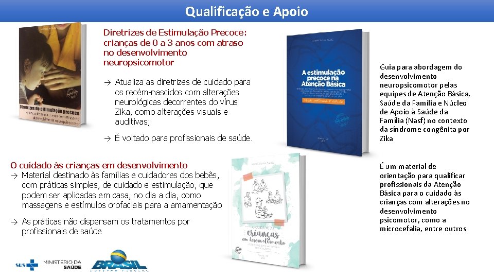 Qualificação e Apoio Diretrizes de Estimulação Precoce: crianças de 0 a 3 anos com