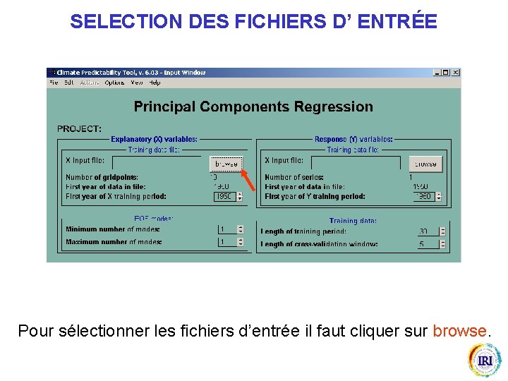 SELECTION DES FICHIERS D’ ENTRÉE Pour sélectionner les fichiers d’entrée il faut cliquer sur