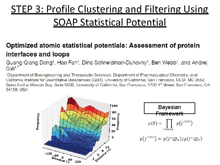 STEP 3: Profile Clustering and Filtering Using SOAP Statistical Potential Bayesian Framework 