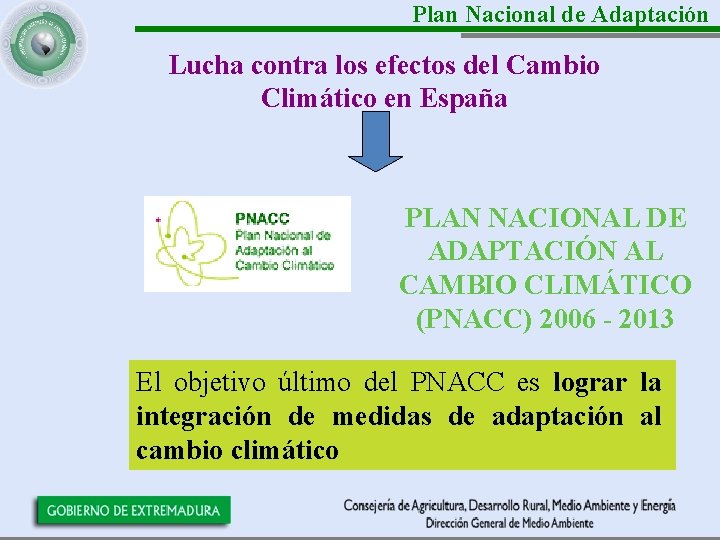 Plan Nacional de Adaptación Lucha contra los efectos del Cambio Climático en España PLAN