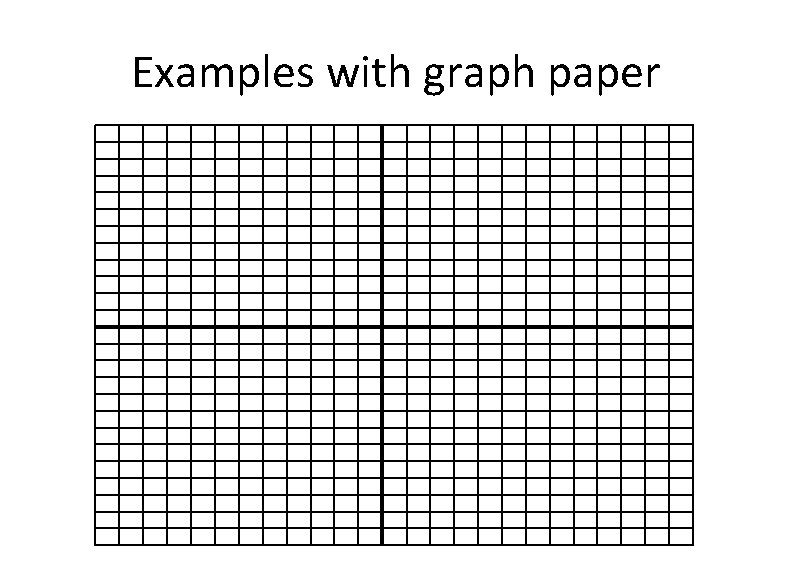 Examples with graph paper 