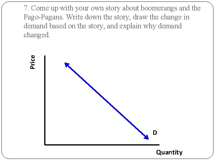 Price 7. Come up with your own story about boomerangs and the Pago-Pagans. Write