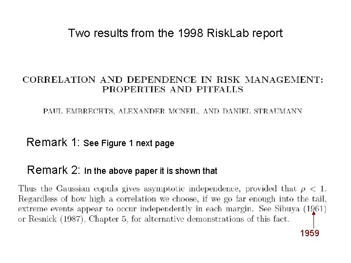 Two results from the 1998 Risk. Lab report Remark 1: See Figure 1 next