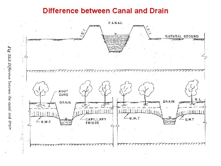 Difference between Canal and Drain 