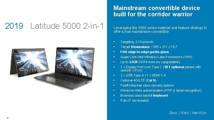 Mainstream convertible device built for the corridor warrior 2019 Latitude 5000 2 -in-1 42