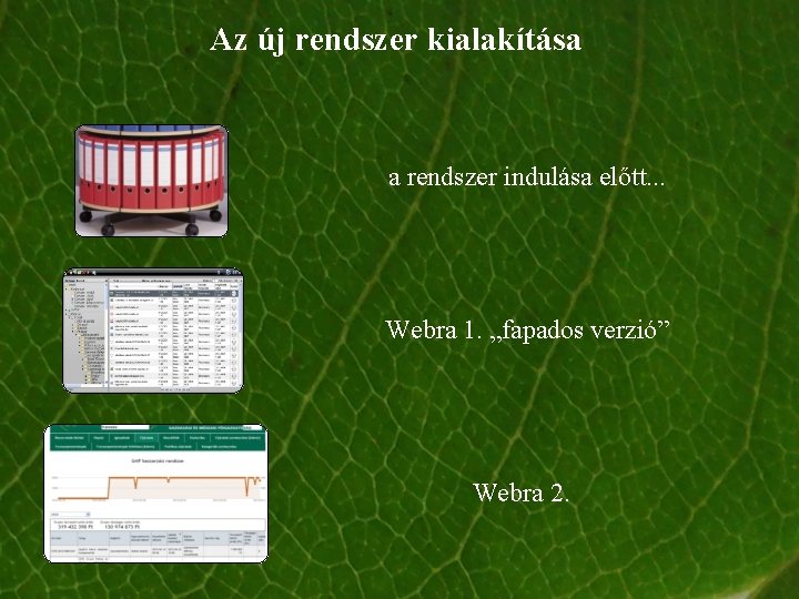 Az új rendszer kialakítása a rendszer indulása előtt. . . Webra 1. „fapados verzió” Az új rendszer kialakítása a rendszer indulása előtt. . . Webra 1. „fapados verzió”
