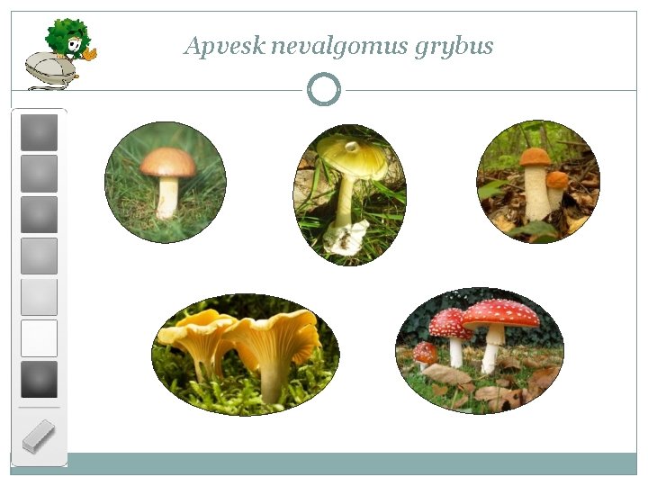 Apvesk nevalgomus grybus 