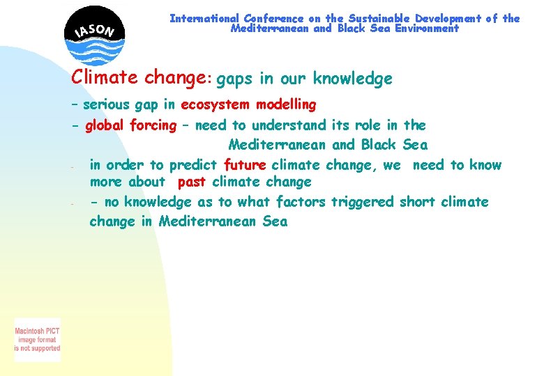 International Conference on the Sustainable Development of the Mediterranean and Black Sea Environment Climate
