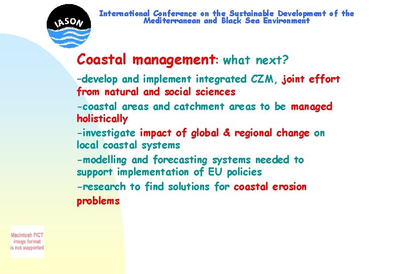 International Conference on the Sustainable Development of the Mediterranean and Black Sea Environment Coastal