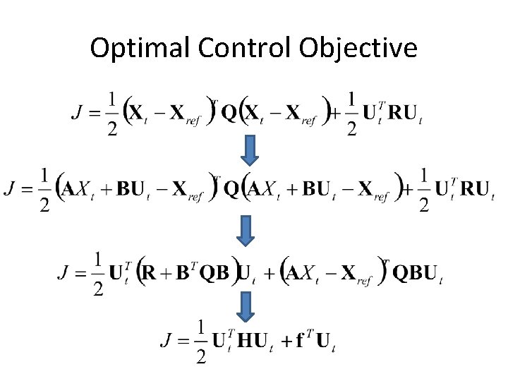 Optimal Control Objective Optimal Control Objective