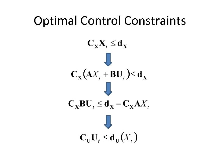 Optimal Control Constraints Optimal Control Constraints