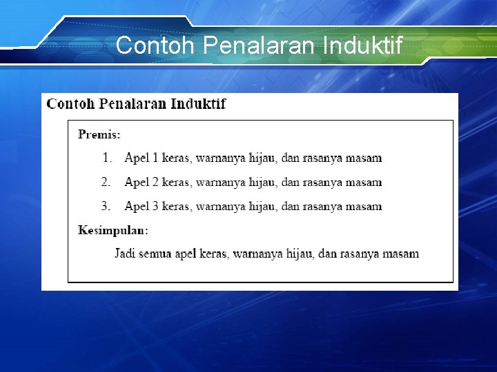 Contoh Penalaran Induktif 