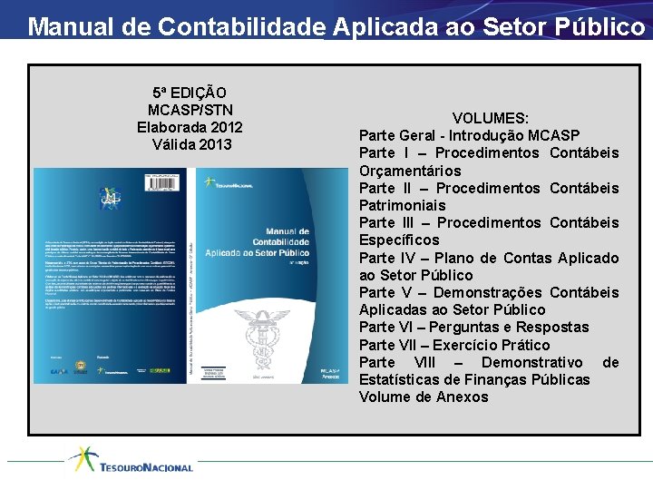 Manual de Contabilidade Aplicada ao Setor Público 5ª EDIÇÃO MCASP/STN Elaborada 2012 Válida 2013