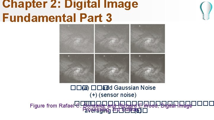 Chapter 2: Digital Image Fundamental Part 3 ��� (a) ��� add Gaussian Noise (+)