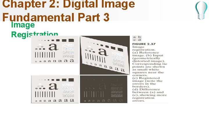 Chapter 2: Digital Image Fundamental Part 3 Image Registration 