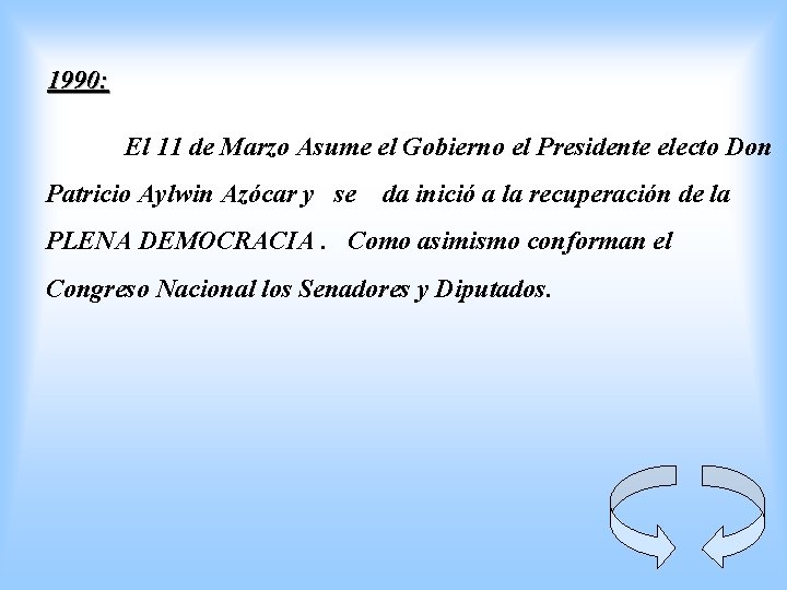 1990: El 11 de Marzo Asume el Gobierno el Presidente electo Don Patricio Aylwin
