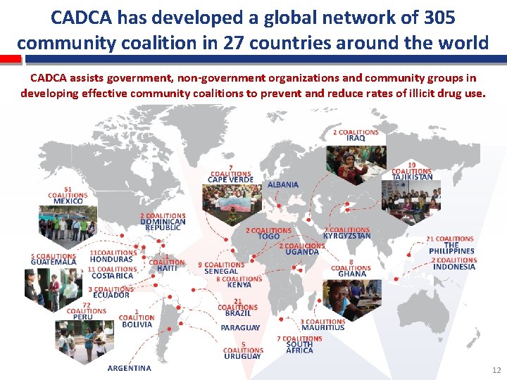 CADCA has developed a global network of 305 community coalition in 27 countries around