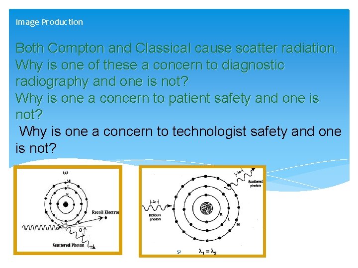 Image Production Both Compton and Classical cause scatter radiation. Why is one of these