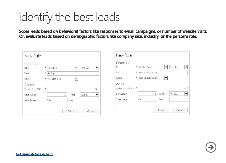 identify the best leads Get more details in help 