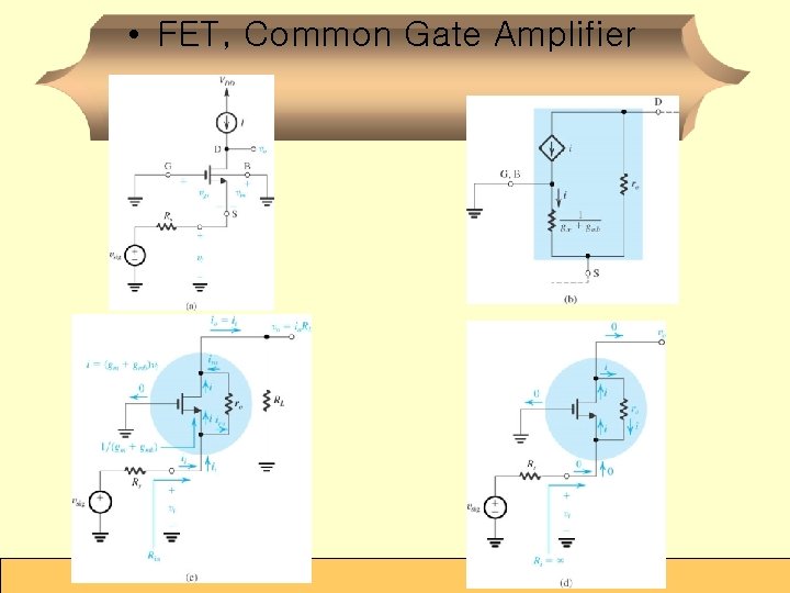  • FET, Common Gate Amplifier 