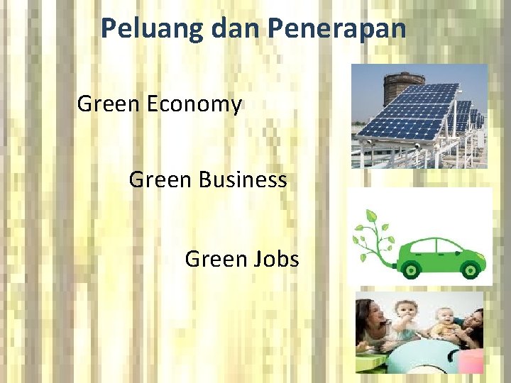 Peluang dan Penerapan Green Economy Green Business Green Jobs 