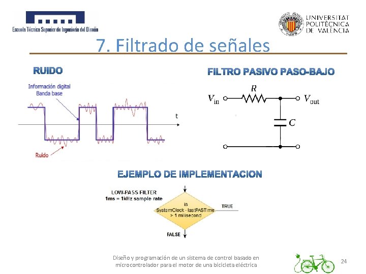 7. Filtrado de señales Diseño y programación de un sistema de control basado en