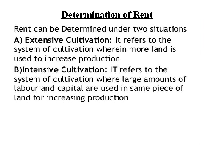 Determination of Rent 