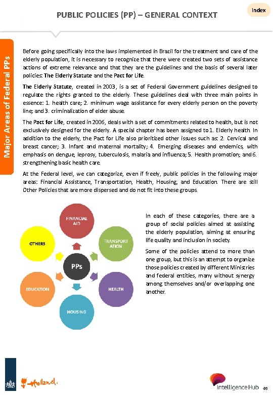 Major Areas of Federal PPs PUBLIC POLICIES (PP) – GENERAL CONTEXT Index Before going
