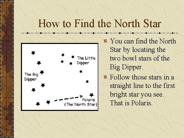 How to Find the North Star You can find the North Star by locating