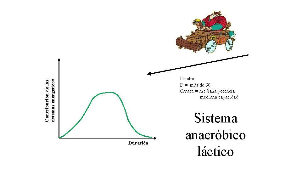 Contribución de los sistemas energéticos I = alta D = más de 30 “