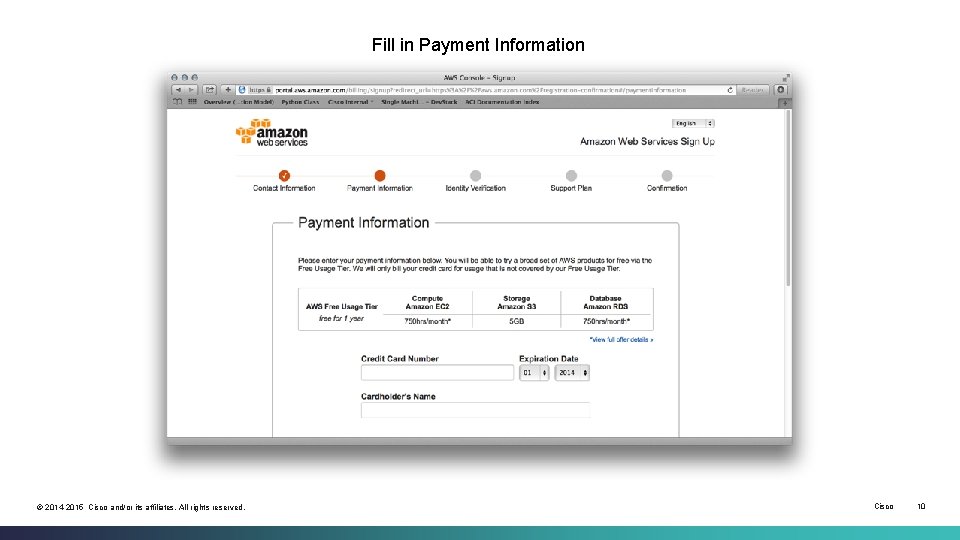 Fill in Payment Information © 2014 -2015 Cisco and/or its affiliates. All rights reserved.