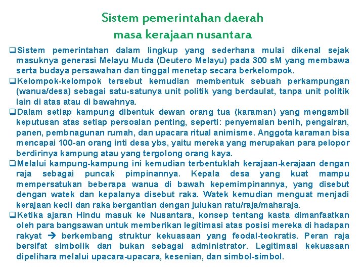 Sistem Pemerintahan Daerah Masa Kerajaan Nusantara Q Sistem Sistem Pemerintahan Daerah Masa Kerajaan Nusantara Q Sistem