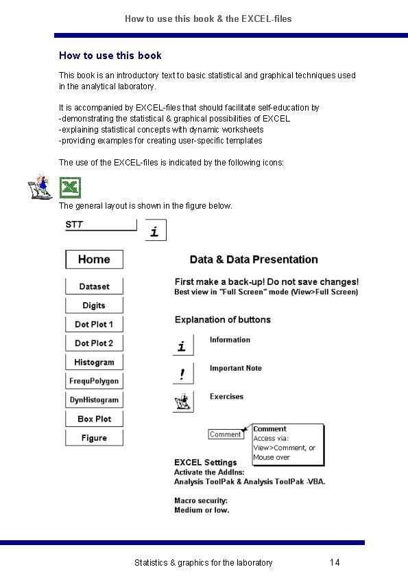 How to use this book & the EXCEL-files How to use this book This