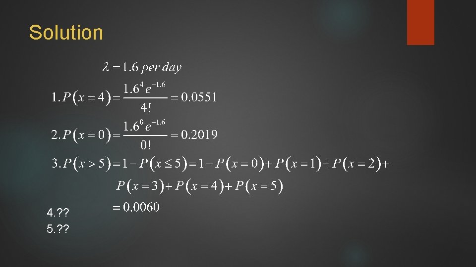 Solution 4. ? ? 5. ? ? 