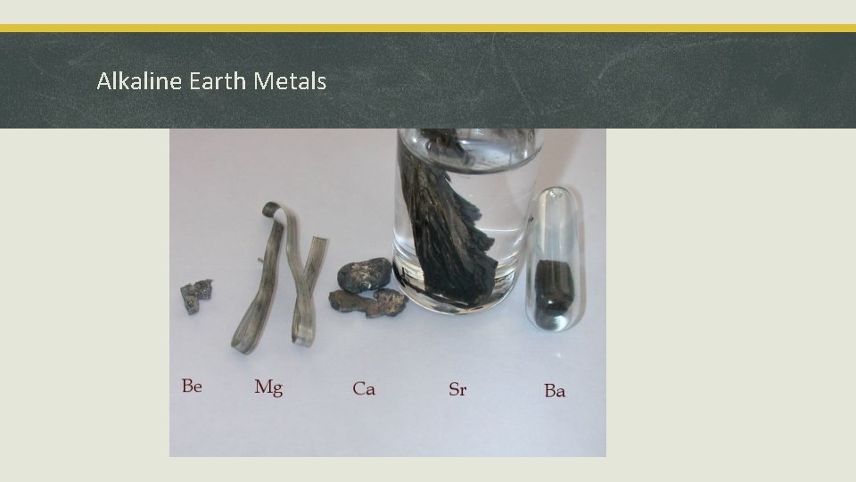 Alkaline Earth Metals 