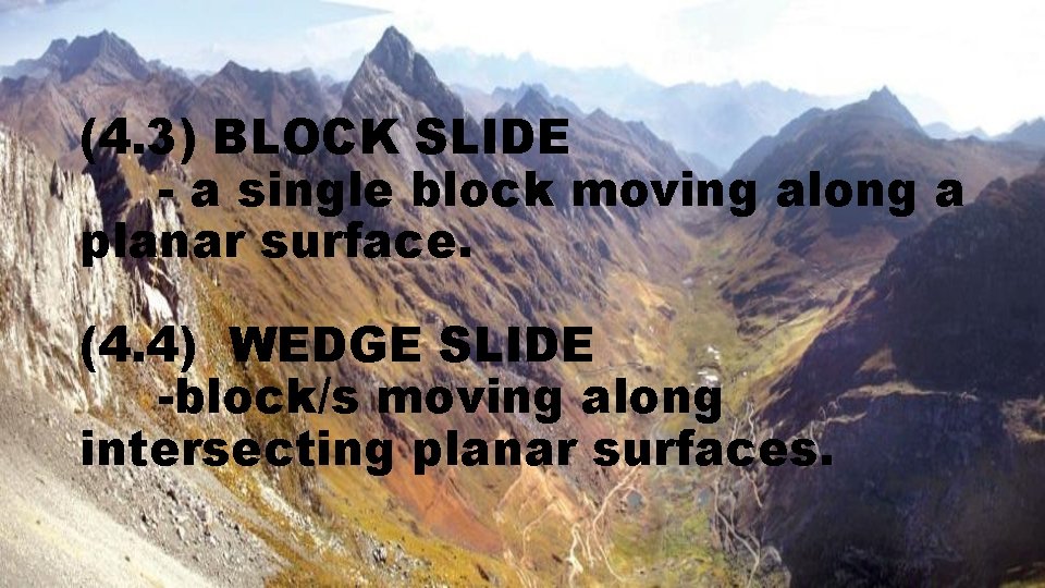 (4. 3) BLOCK SLIDE - a single block moving along a planar surface. (4.