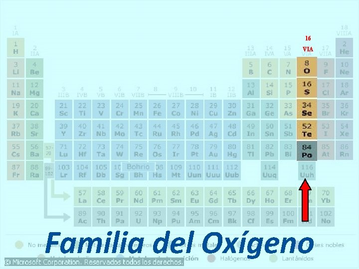 16 VIA Familia del Oxígeno 16 VIA Familia del Oxígeno