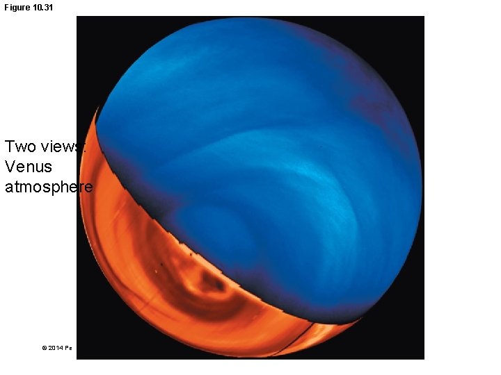 Figure 10. 31 Two views: Venus atmosphere © 2014 Pearson Education, Inc. 