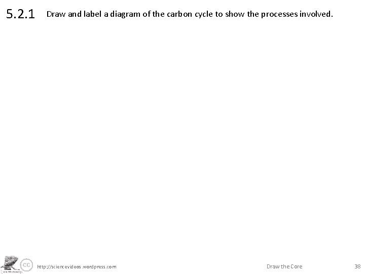 5. 2. 1 Draw and label a diagram of the carbon cycle to show