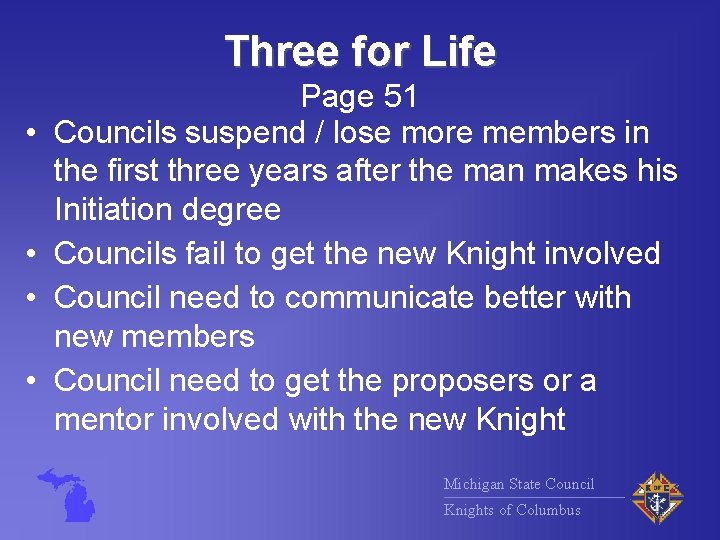 Three for Life • • Page 51 Councils suspend / lose more members in