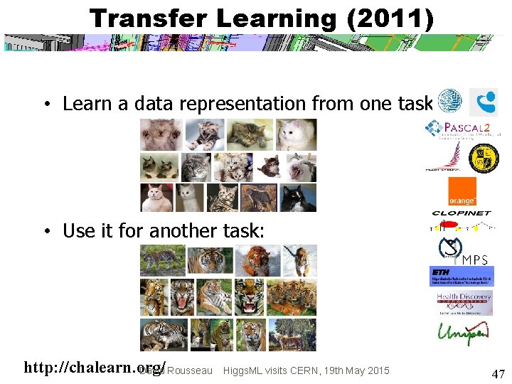 Transfer Learning (2011) • Learn a data representation from one task: • Use it