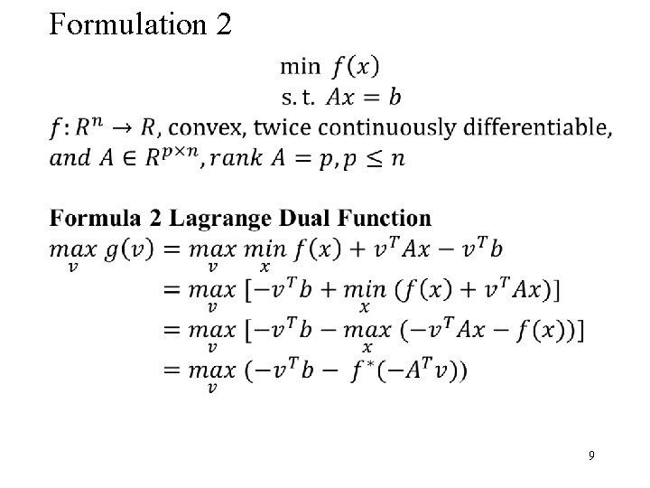 Formulation 2 9 