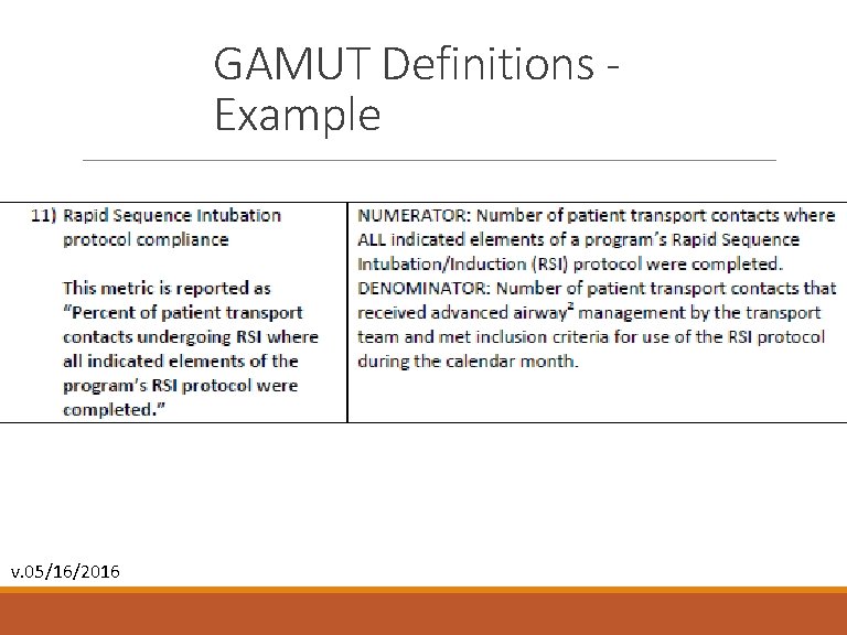 GAMUT Definitions Example v. 05/16/2016 