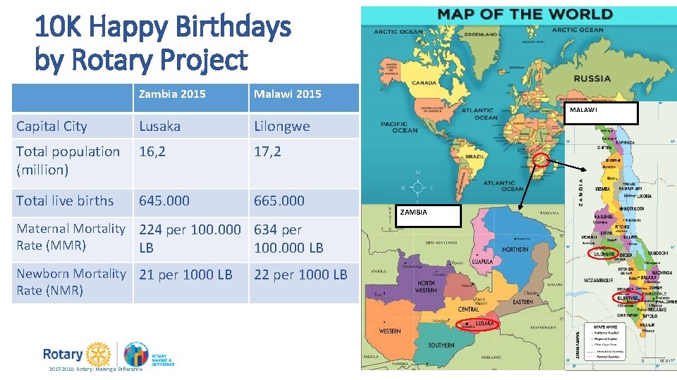 10 K Happy Birthdays by Rotary Project Zambia 2015 Malawi 2015 MALAWI Capital City